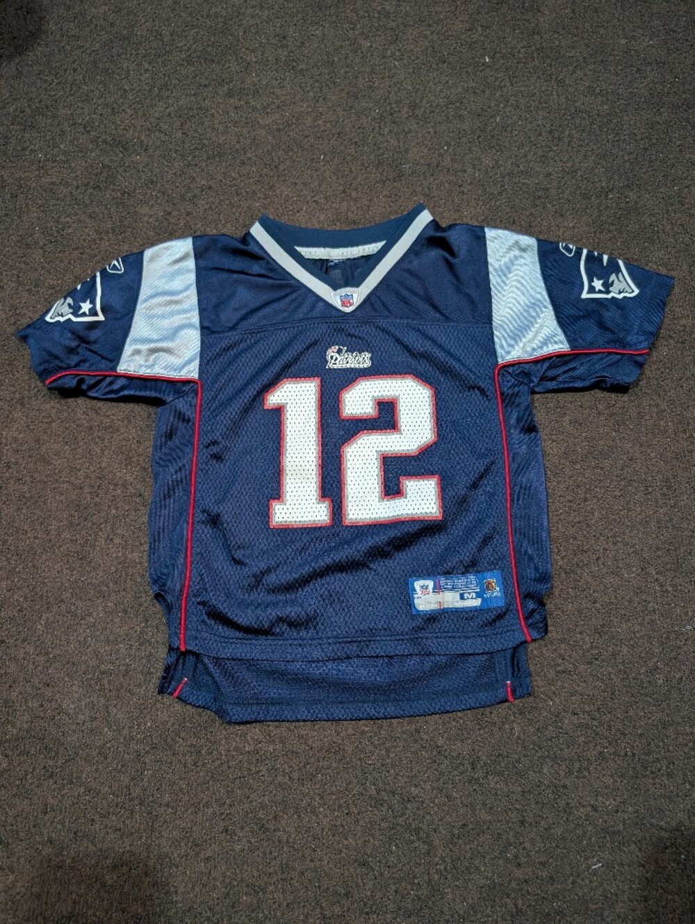 Vintage Reebok New England Patriots Tom Brady Jersey Kids Youth Medium